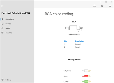 electrical_calculations_windows_screenshot_rca_color_coding