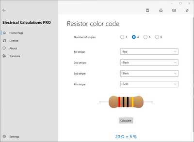 electrical_calculations_windows_screenshot_resistor_color_code